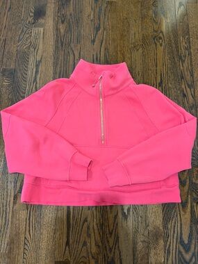 Lululemon Scuba Funnel-neck in Glaze Pink with Gold Hardware